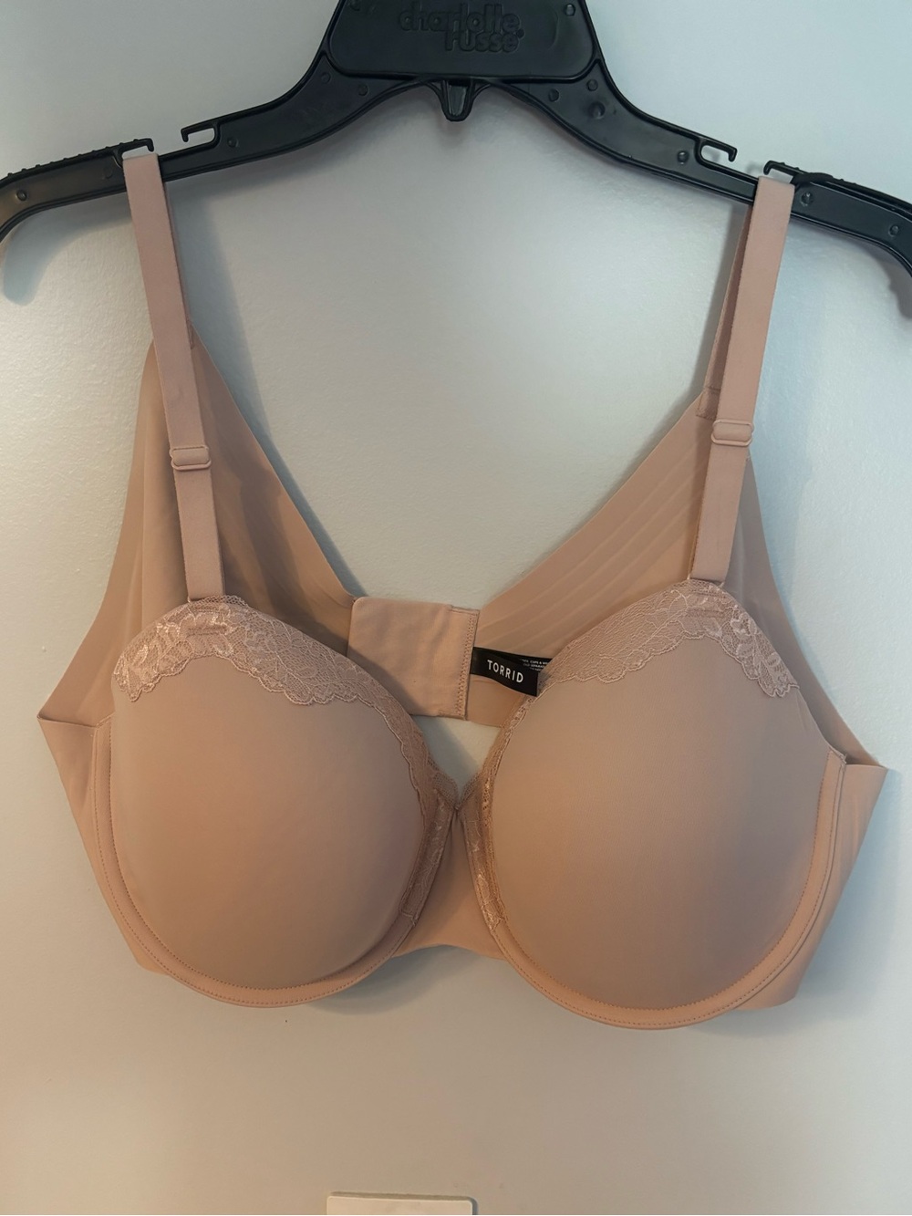 Brand New Torrid Pink Blush Lace-Trim Full Coverage Bra Size 44 B